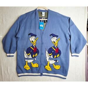 Donald Duck Sz4(4XL?) NWT cardigan by Her Universe. 90th anniversary Rare Unique